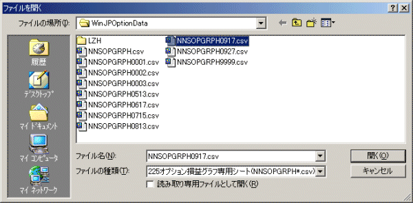 225オプションソフト 損益経過グラフ表示 26