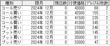 225オプション参考メール 2024年12月限