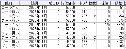 225オプション参考メール 2026年1月限